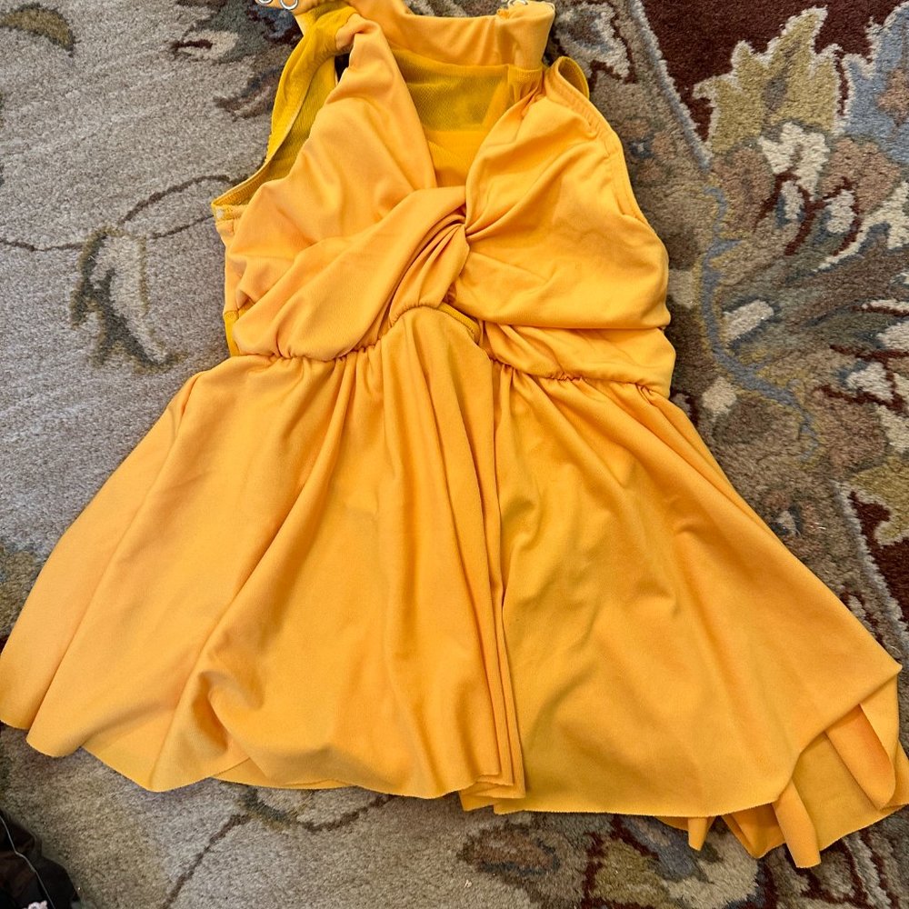 mustard yellow dance dress